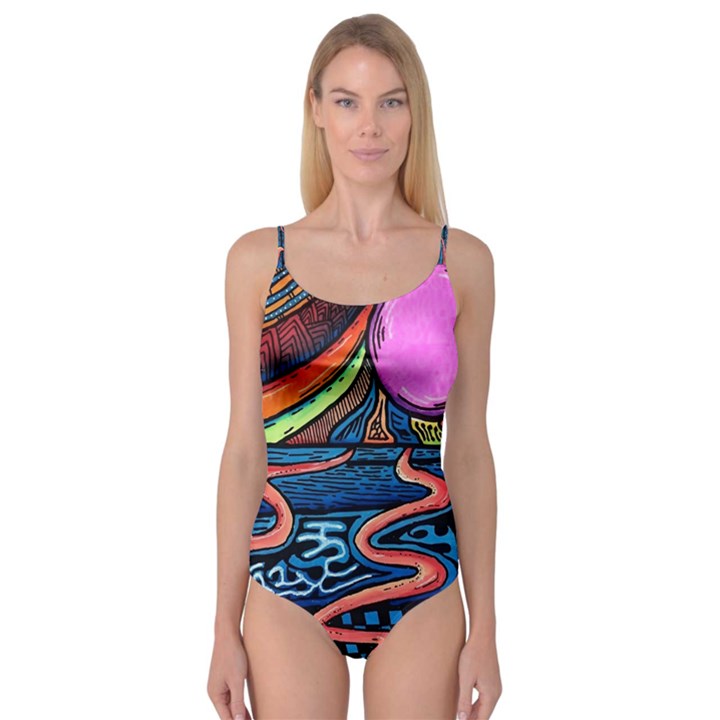 Grateful Dead Wallpaper Camisole Leotard 