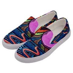 Grateful Dead Wallpaper Men s Canvas Slip Ons by Cendanart