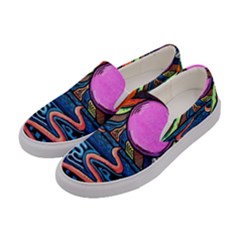 Grateful Dead Wallpaper Women s Canvas Slip Ons by Cendanart