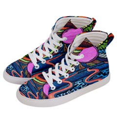 Grateful Dead Wallpaper Women s Hi-top Skate Sneakers by Cendanart