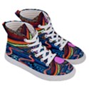 Grateful Dead Wallpaper Women s Hi-Top Skate Sneakers View3