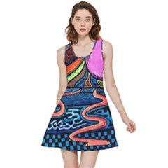 Grateful Dead Wallpaper Inside Out Reversible Sleeveless Dress by Cendanart