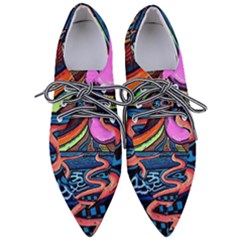 Grateful Dead Wallpaper Pointed Oxford Shoes by Cendanart