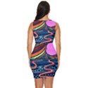 Grateful Dead Wallpaper Draped Bodycon Dress View4