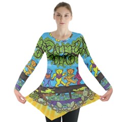 Dancing Bears Grateful Dead Long Sleeve Tunic  by Cendanart