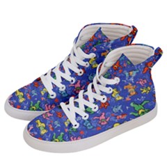 Grateful Dead Bears Pattern Men s Hi-top Skate Sneakers by Cendanart