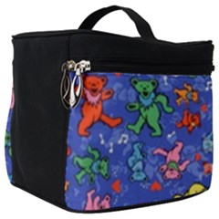 Grateful Dead Bears Pattern Make Up Travel Bag (big) by Cendanart