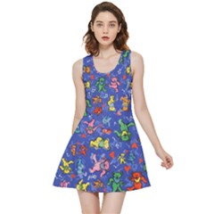 Grateful Dead Bears Pattern Inside Out Reversible Sleeveless Dress by Cendanart