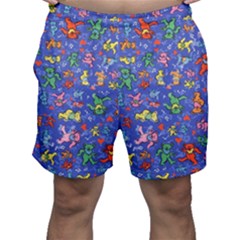 Grateful Dead Bears Pattern Men s Shorts by Cendanart