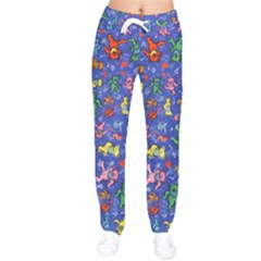 Grateful Dead Bears Pattern Women Velvet Drawstring Pants by Cendanart