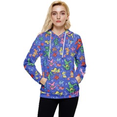 Grateful Dead Bears Pattern Women s Lightweight Drawstring Hoodie