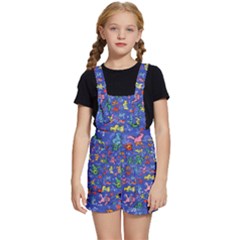 Grateful Dead Bears Pattern Kids  Short Overalls by Cendanart