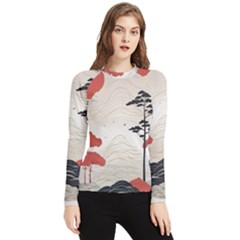 Japanese Nature Spring Garden Women s Long Sleeve Rash Guard by Ndabl3x