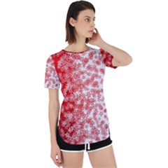 Christmas New Year Snowflake Deer Perpetual Short Sleeve T-shirt by Ndabl3x