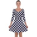 Vablen Quarter Sleeve Skater Dress View1