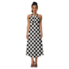 Vablen Sleeveless Cross Front Cocktail Midi Chiffon Dress by saad11