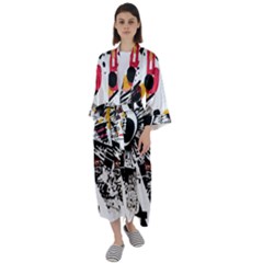 You Wanna Know The Real Me? Maxi Satin Kimono by essentialimage