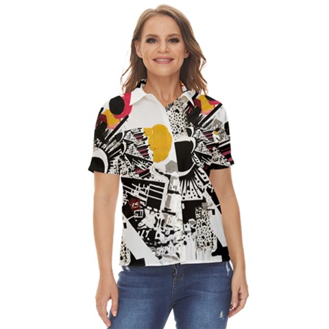 You Wanna Know The Real Me? Women s Short Sleeve Double Pocket Shirt by essentialimage