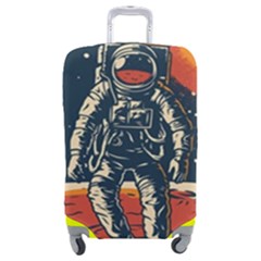 Vintage Retro Space Posters Astronaut Luggage Cover (medium) by Sarkoni