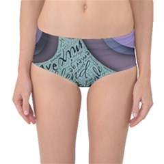 Converge Diverge Mingle Mix Divide Mid-waist Bikini Bottoms by Paksenen