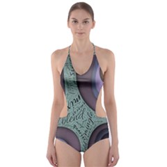 Converge Diverge Mingle Mix Divide Cut-out One Piece Swimsuit by Paksenen