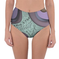 Converge Diverge Mingle Mix Divide Reversible High-waist Bikini Bottoms by Paksenen