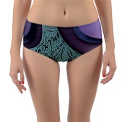 Converge Diverge Mingle Mix Divide Reversible Mid-waist Bikini Bottoms by Paksenen