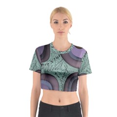 Converge Diverge Mingle Mix Divide Cotton Crop Top by Paksenen