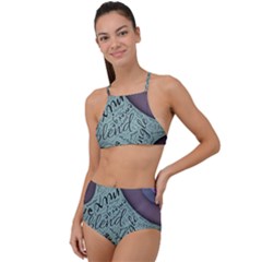 Converge Diverge Mingle Mix Divide Halter Tankini Set by Paksenen