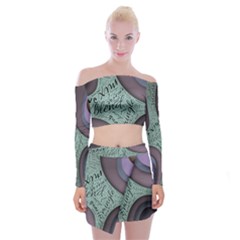 Converge Diverge Mingle Mix Divide Off Shoulder Top With Mini Skirt Set by Paksenen