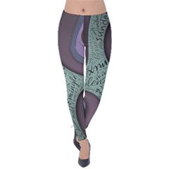 Converge Diverge Mingle Mix Divide Velvet Leggings by Paksenen