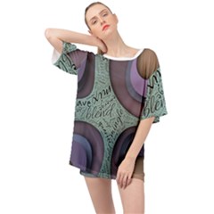 Converge Diverge Mingle Mix Divide Oversized Chiffon Top by Paksenen