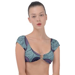 Converge Diverge Mingle Mix Divide Cap Sleeve Ring Bikini Top by Paksenen