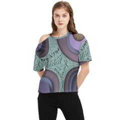 Converge Diverge Mingle Mix Divide One Shoulder Cut Out T-shirt by Paksenen