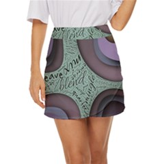 Converge Diverge Mingle Mix Divide Mini Front Wrap Skirt by Paksenen