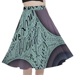 Converge Diverge Mingle Mix Divide A-line Full Circle Midi Skirt With Pocket by Paksenen