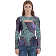 Converge Diverge Mingle Mix Divide Women s Cut Out Long Sleeve T-shirt by Paksenen