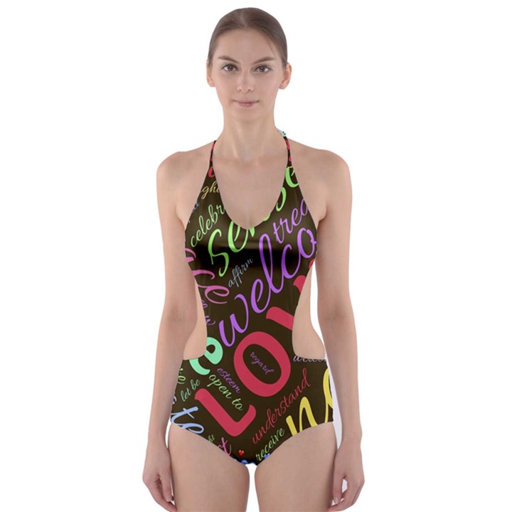 Loving Practice Agape Heart Cut-Out One Piece Swimsuit