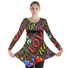 Loving Practice Agape Heart Long Sleeve Tunic  by Paksenen