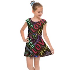 Loving Practice Agape Heart Kids  Cap Sleeve Dress by Paksenen