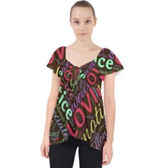 Loving Practice Agape Heart Lace Front Dolly Top by Paksenen