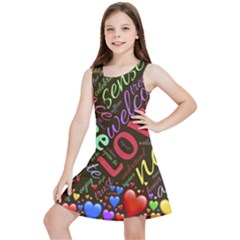 Loving Practice Agape Heart Kids  Lightweight Sleeveless Dress by Paksenen