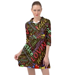 Loving Practice Agape Heart Mini Skater Shirt Dress by Paksenen