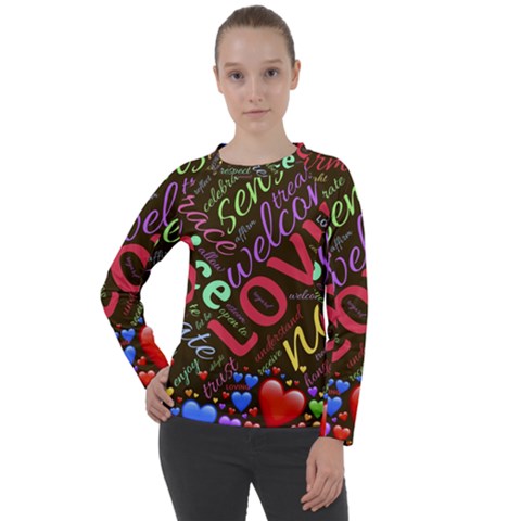 Loving Practice Agape Heart Women s Long Sleeve Raglan T-shirt by Paksenen