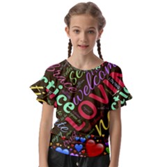 Loving Practice Agape Heart Kids  Cut Out Flutter Sleeves by Paksenen