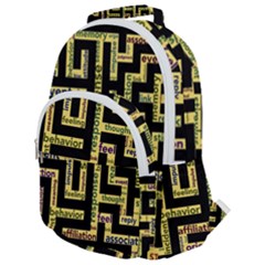 Mindset Stimulus Response Emotion Rounded Multi Pocket Backpack by Paksenen