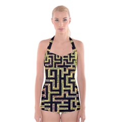 Mindset Stimulus Response Emotion Boyleg Halter Swimsuit 