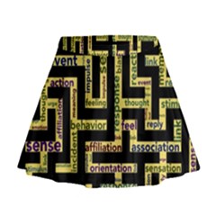 Mindset Stimulus Response Emotion Mini Flare Skirt by Paksenen