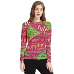 Fulfillment Satisfaction Happiness Women s Long Sleeve Rash Guard by Paksenen