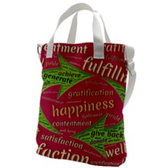 Fulfillment Satisfaction Happiness Canvas Messenger Bag